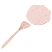 Couvercle en silicone rose pour boîte de conserve pour animaux, diamètre 8,8 cm, cuillère