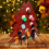 Durable Wood Wine Bottle Holder with Christmas Countdown-Red 2