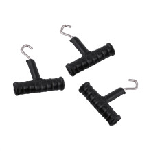 3 Stück T-Griff Edelstahl Ang totool zum Knotenziehen, 4,1 cm, Schwarz
