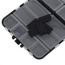 Schwarze tragbare Angelköderbox mit 26 Fächern, langlebiges Kunststoffangeltaschenfach