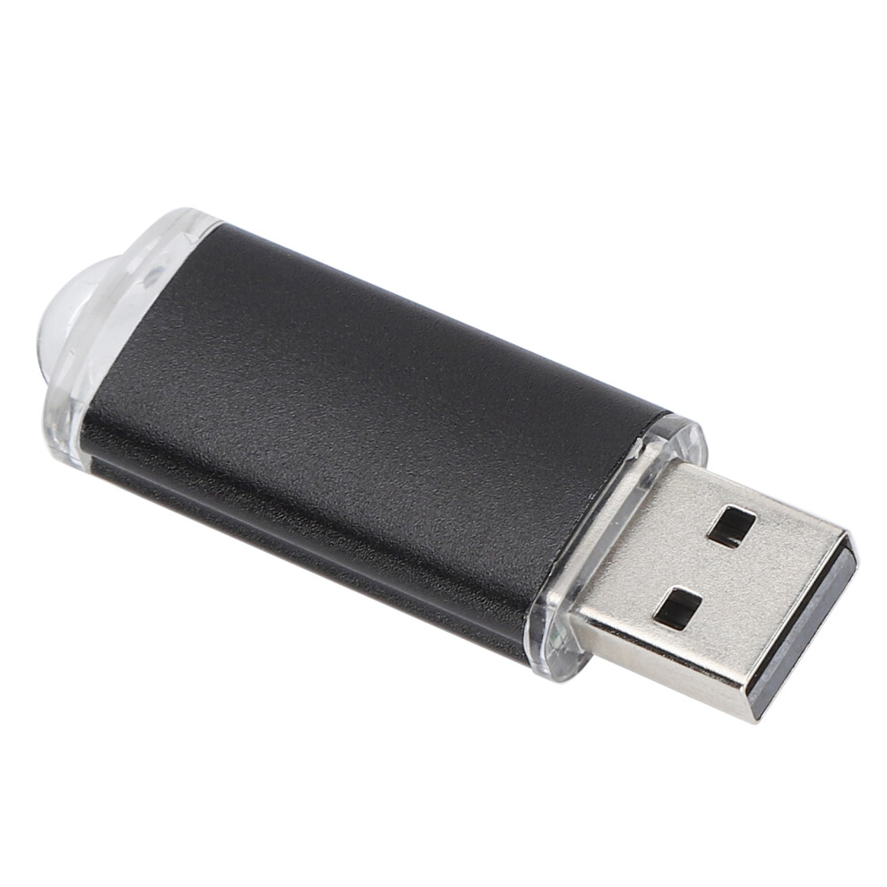 8Gb Usb Flash Drive Aluminum Alloy Portable Memory Stick With Led Indicator Black 6931358540495
