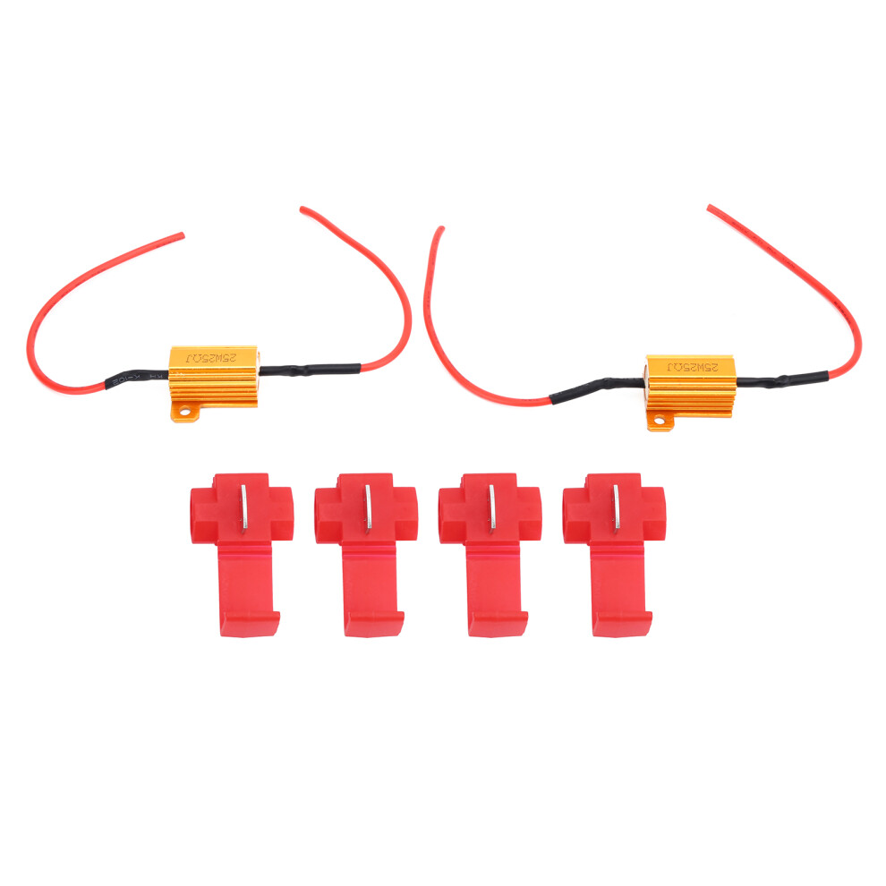2Pcs 25W Led Decoder 25Î© Load Resistors For Car Headlights & Drl Warning Canceller 9491358540958