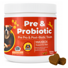 MAXBOX Pre & Probiotic Digestive Treats for Dogs