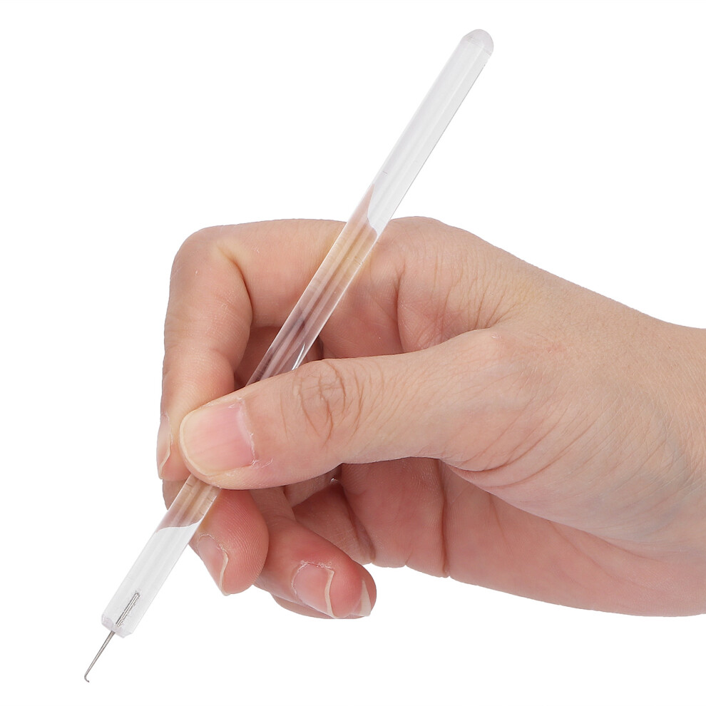 Transparent ABS & Steel Ventilating Needle Set for Wig Making, Sizes S-M-L