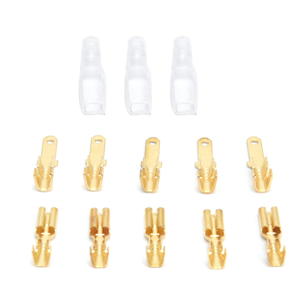 2.8Mm Brass Electrical Spade Connectors Terminal Block Transparent Crimp Sleeve 8441358548288