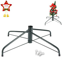 Sturdy Metal Christmas Tree Base with Anti-Slip Diagonal Design