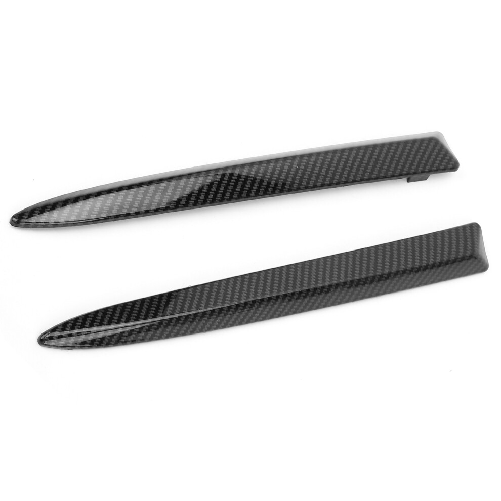 Front Bumper Upper Trim Carbon Fiber Style Pair For Fiat 500 8371358549667