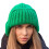 Knitted Trapper Hat Russian Bomber Hat Knit Earflap-Green 5