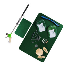 Golf Game Set Putting Mat Indoor Outdoor Putting Green-Green
