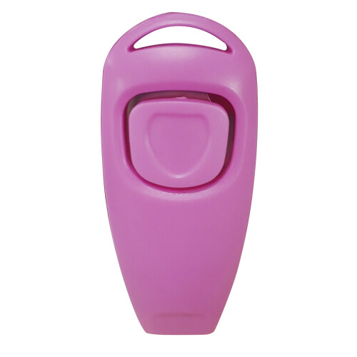 Pet Training Clicker Whistle Combo with Keyring Dog-Pink