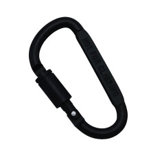 D-Ring Keychain Clip Heavy Duty Climbing Carabiner-Black
