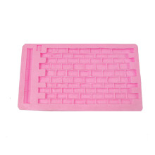 Creative Brick Wall Texture Shape Fondant Cake Silicone-Pink