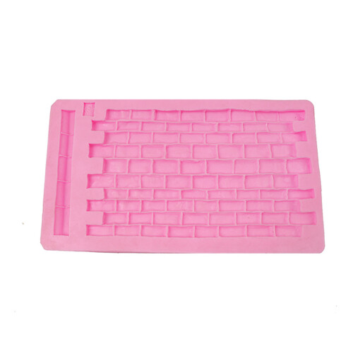 Creative Brick Wall Texture Shape Fondant Cake Silicone-Pink