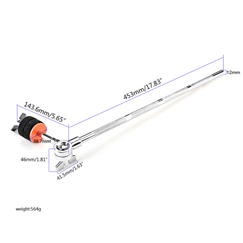 Drum Extension Clamp Rod Boom Arm Adjustable Drum Cymbal Arm 2