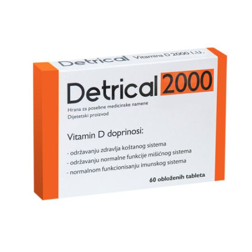Detrical 2000 IU Vitamin D3 Supplement 60 Tablets