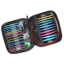 Interchangeable Circular Knitting Needle Set 13 Sizes 3.0mm-10mm Pink Case