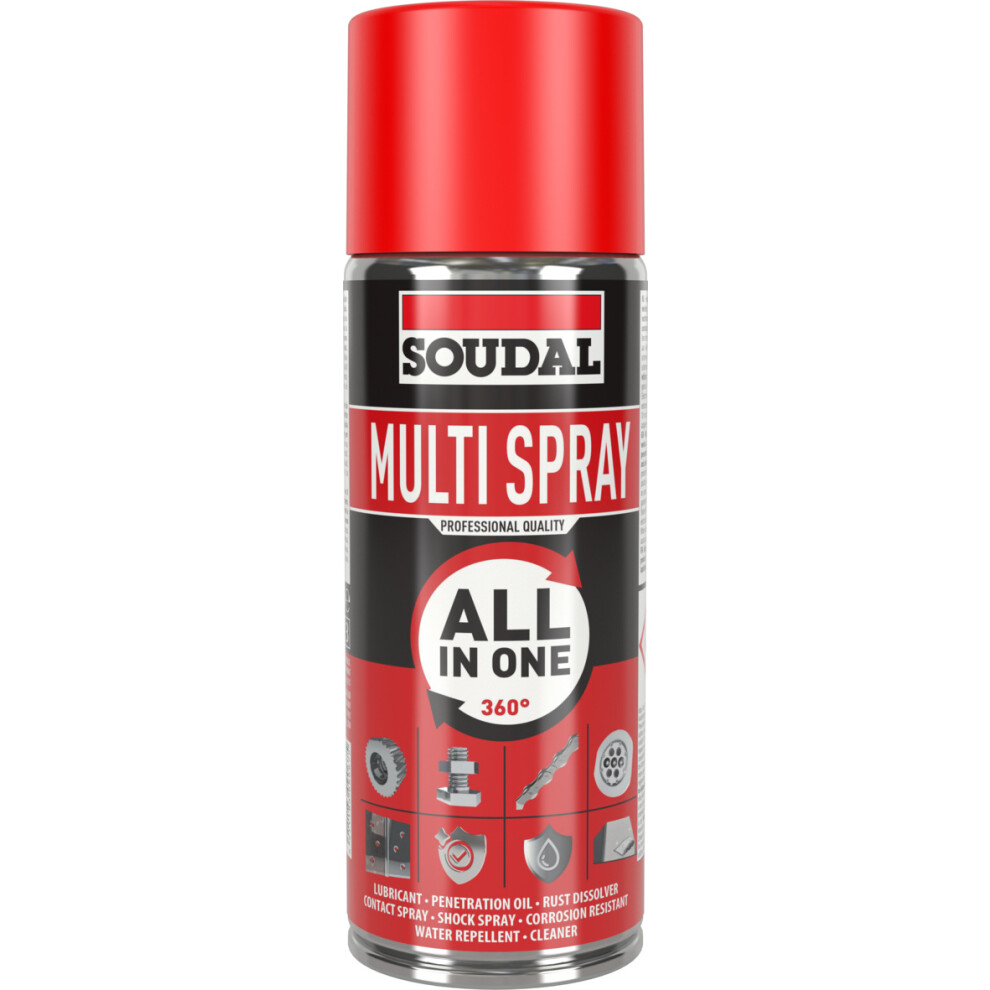 Soudal Multi Spray All-In-1 Lubricant Spray 200Ml 5411183191440