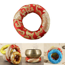 Silk Cushion Pillow For Buddha Sound Bowl Pad, Tibetan Singing Bowl Cushion, 8 cm, Nepal Embroidered Handcrafts