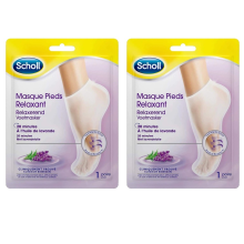 Scholl Lavender Foot Mask for Dry Skin Soft & Smooth Feet in 20 Minutes 2 Pairs