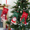 5Pcs Large Hanging Christmas Stocking Unique Long Legged-Elk 7