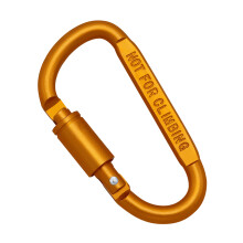 Aluminum Alloy D-Shape Buckle Rock Climbing Carabiners-Yellow