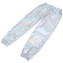 1Pc Sparkly Loose Long Trousers Women's Breathable Hip Hop Pants