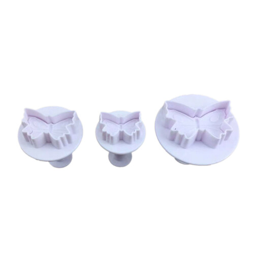 3 Pcs/Set for Butterfly Shape Plunger Fondant Decorating Sugar