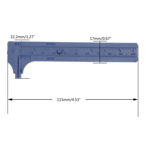 Plastic Vernier Calipers Mini Sliding Gauges Pocket Vernier 2