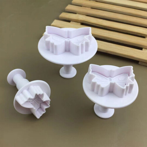 3 Pcs/Set for Butterfly Shape Plunger Fondant Decorating Sugar 1