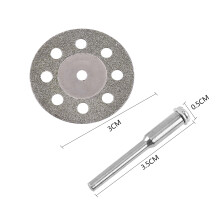 10 Stück 30 mm Diamantscheiben zum Schneiden für Rotationswerkzeuge, 8 Löcher mit Mandrel