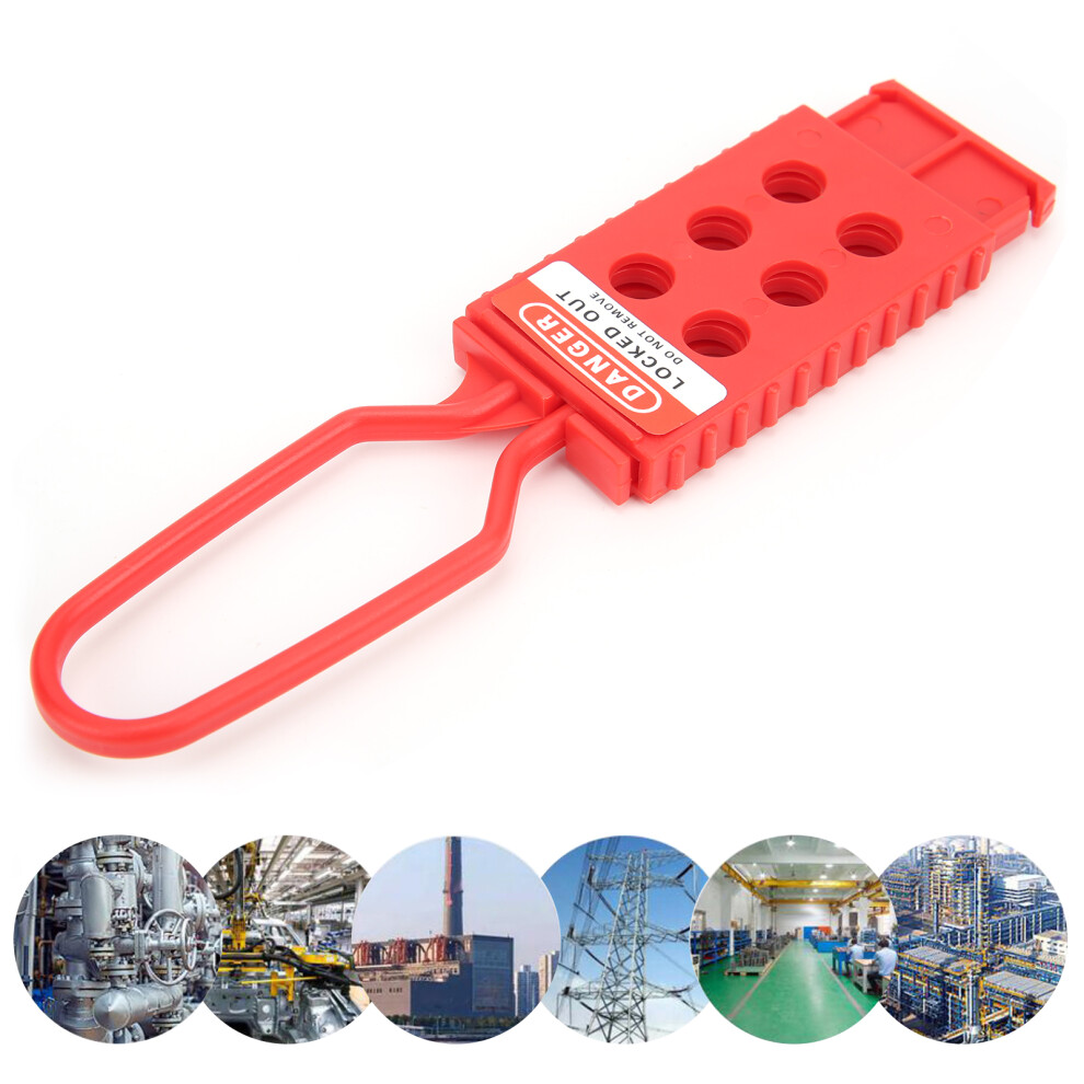 Nylon 6-Hole Lockout Hasp For Safe Industrial Maintenance - 10 Pack 7901358554050
