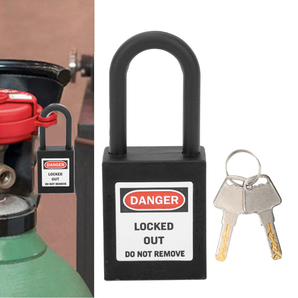 Nylon 38Mm Lockout Lock Insulated Safety Padlock With Key Corrosion Resistant 9461358554446