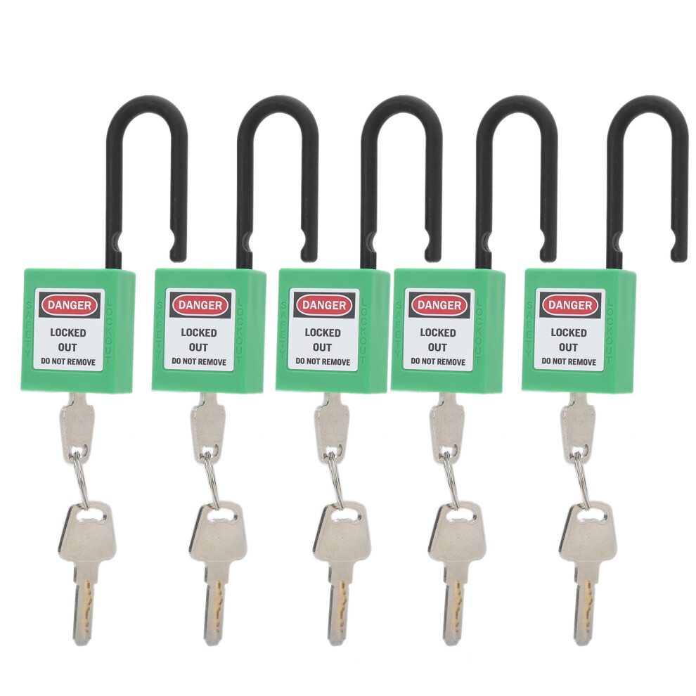 38Mm Nylon Safety Lockout Padlock For Industrial Use, Green 4341358554576