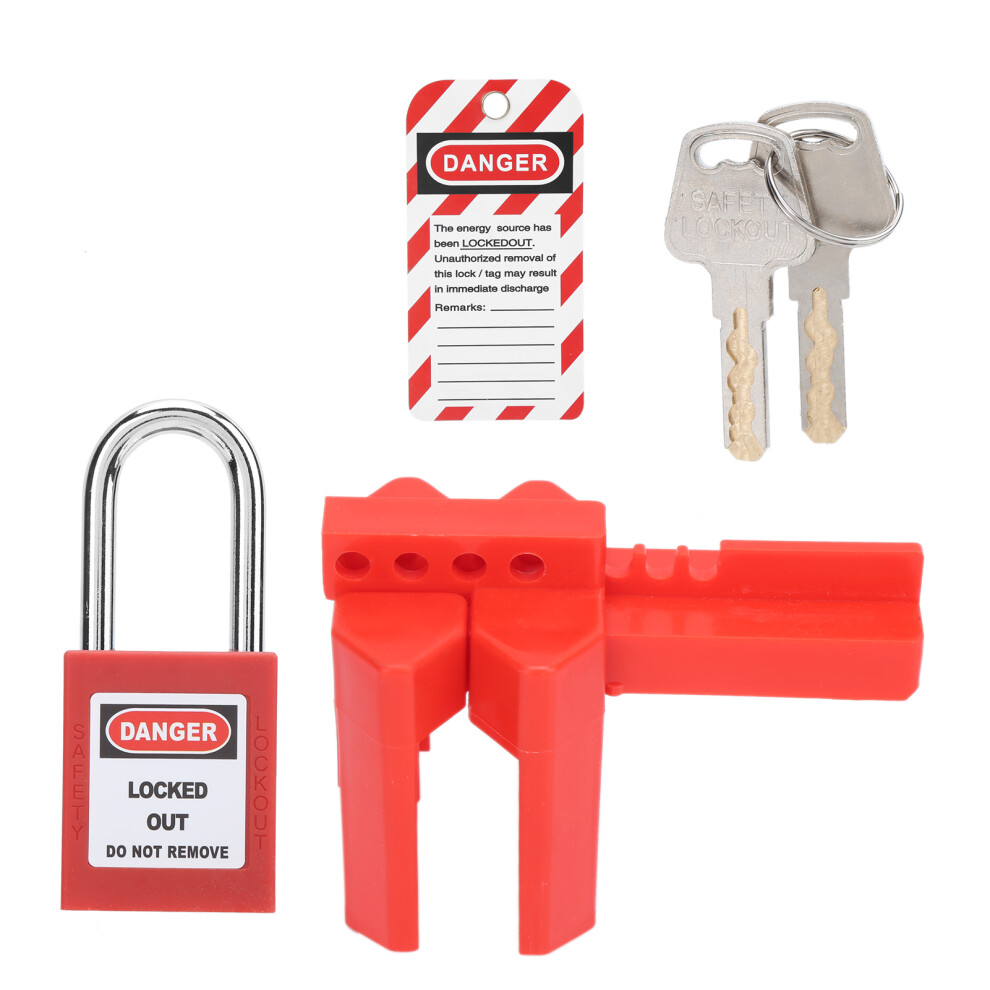 Durable Lockout Tagout Kit With Padlock & Warning Label For Safety 9341358554601