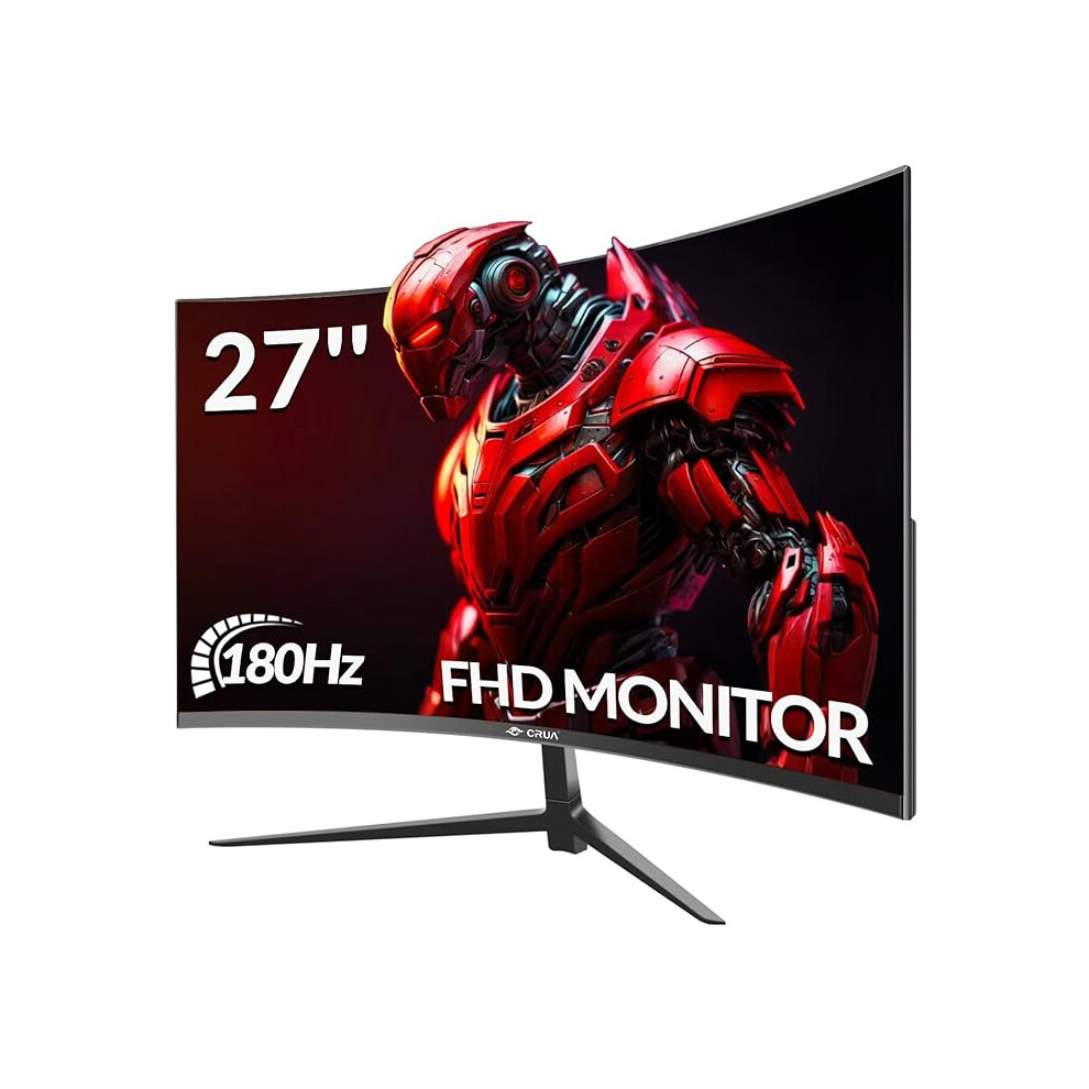 27 Inch Curved Gaming Monitor 180Hz 1Ms Fhd 1080P Computer Monitor Freesync|1800R|100% Srgb|Hdr|Low Light|Hdmi Dp Ports|Vesa Mount Blue/Light 1234569879015