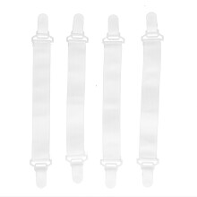 4 Stück Weiße Verstellbare Bettlaken-Spanner, 25-40cm Elastische Gurte