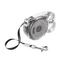 Retracting Pet Leashes with Fast Release Lock Easy-White 1