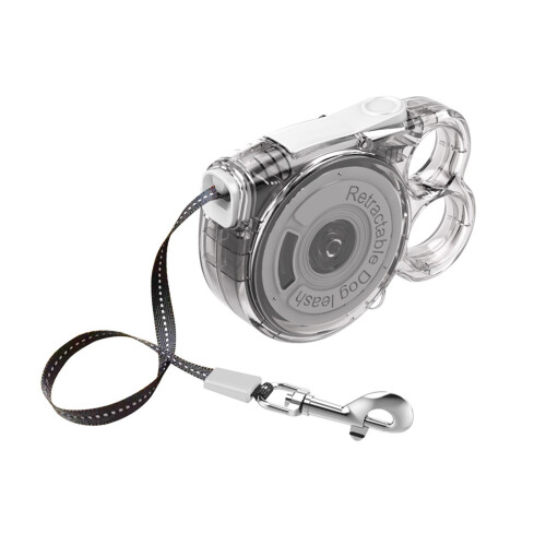 Retracting Pet Leashes with Fast Release Lock Easy-White 1