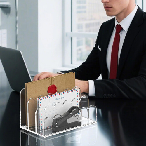 Minimalistischer Büro-Postsortierer, 3-lagiges Fach, 1