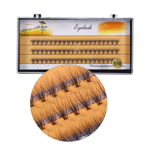 Natural Soft 3D False Eyelash Fans Deluxe Volume 8mm Wimpern 2