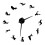 3D DIY Wall Clock Decors Sticker Mirror Frameless DIY-Black 1
