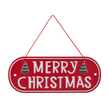 Merry Christmas Iron Wall Art Weather Proof-big red sign