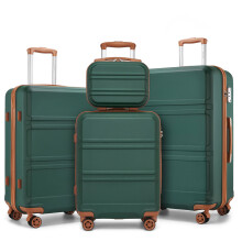 (blue and green, 12+20+24+28inch) 12/20/24/28inch ABS Hard Suitcase Set With Travel Bag Luggage case