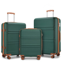 (blue and green, 20+24+28inch) 12/20/24/28inch ABS Hard Suitcase Set With Travel Bag Luggage case