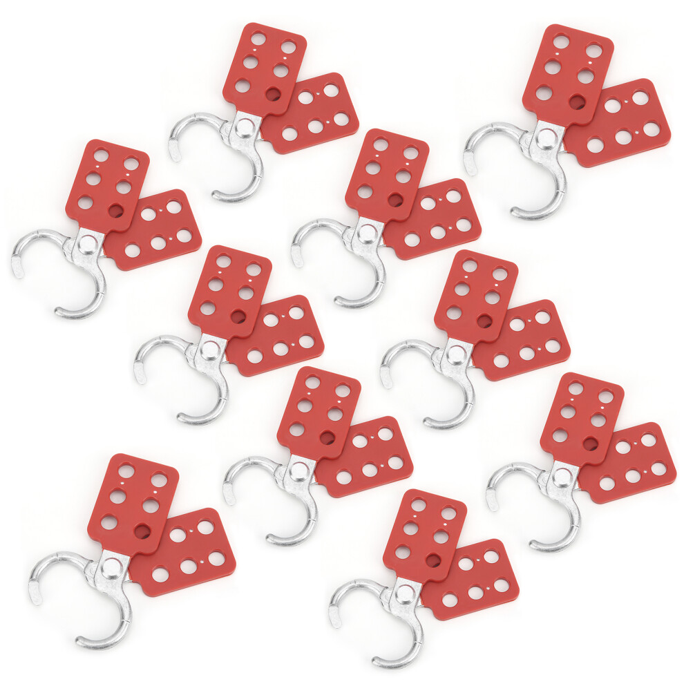 Durable Aluminium Red Lockout Hasp 25Mm 6 Holes For Hazardous Areas 9441358561408