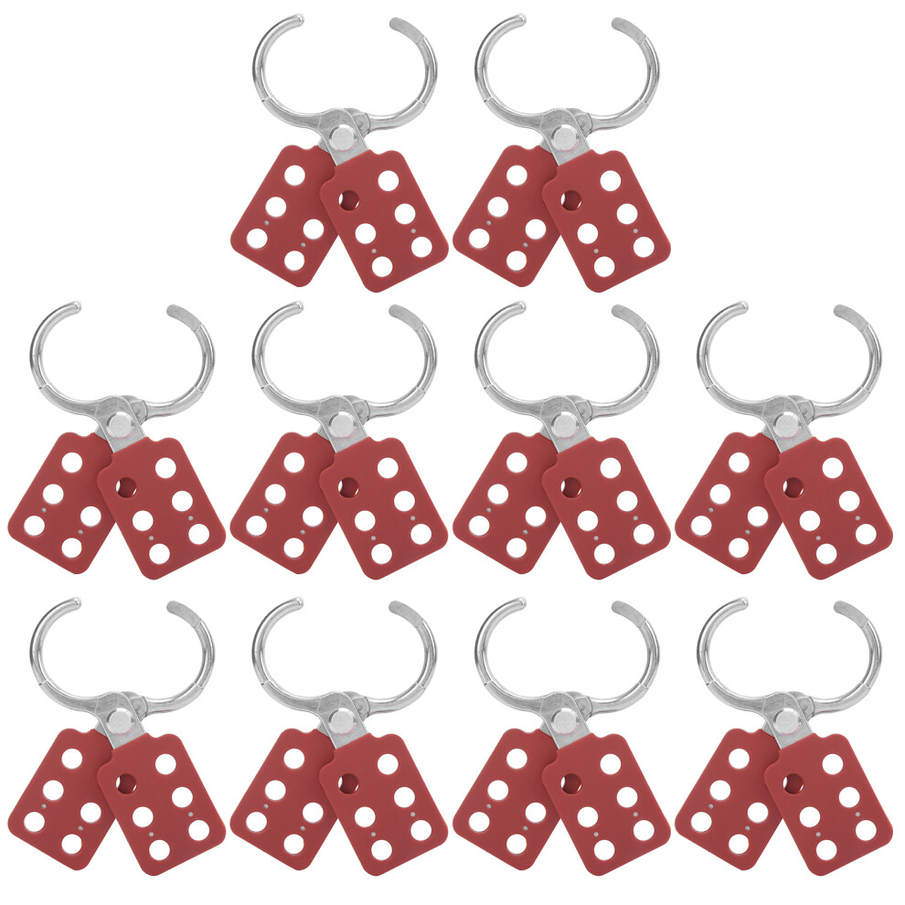 38Mm Aluminium Lockout Hasp Set - 10Pcs 6 Holes For Safe Control 4611358561547