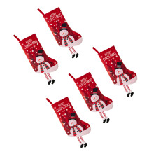 5 Stück Weihnachtsstrümpfe Dekoration Weihnachtsfeier-Schneemann