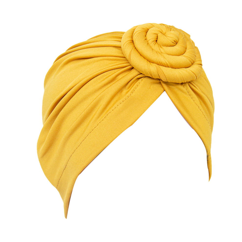 (Gold) Turban Knot ple Style Hijab Bonnet for Women Face Wash Accessories-image-OPC-PMSCRHQ-NEW