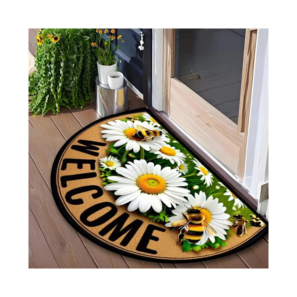 (8, 50*80cm) Semi-circular retro stone-patterned floor mat, dust-proof and anti-slip welcome floor mat-image-OPC-PMSCTWM-NEW