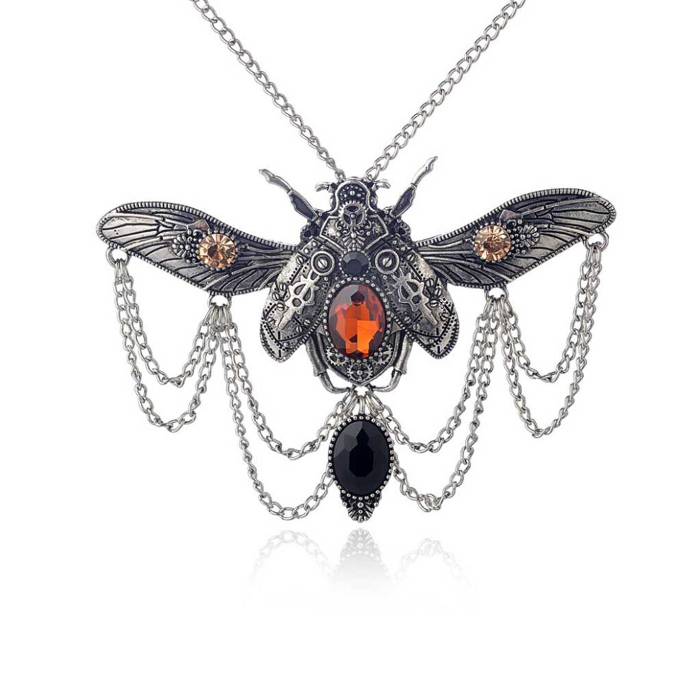 (Antique Silver) Punk Fashion Necklace Insect Pendant Party Festival Wedding Jewelry-image-OPC-PMSCYYJ-NEW